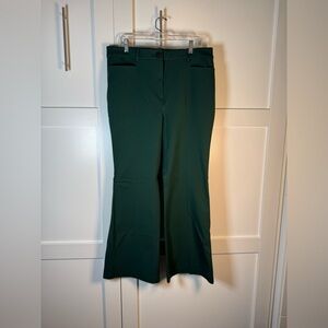 LOFT Dark Green Flare Pants